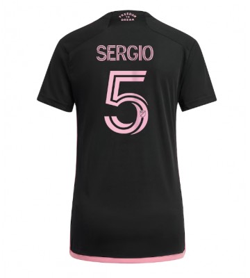 Inter Miami Sergio Busquets #5 Segunda Equipación Mujer 2023-24 Manga Corta